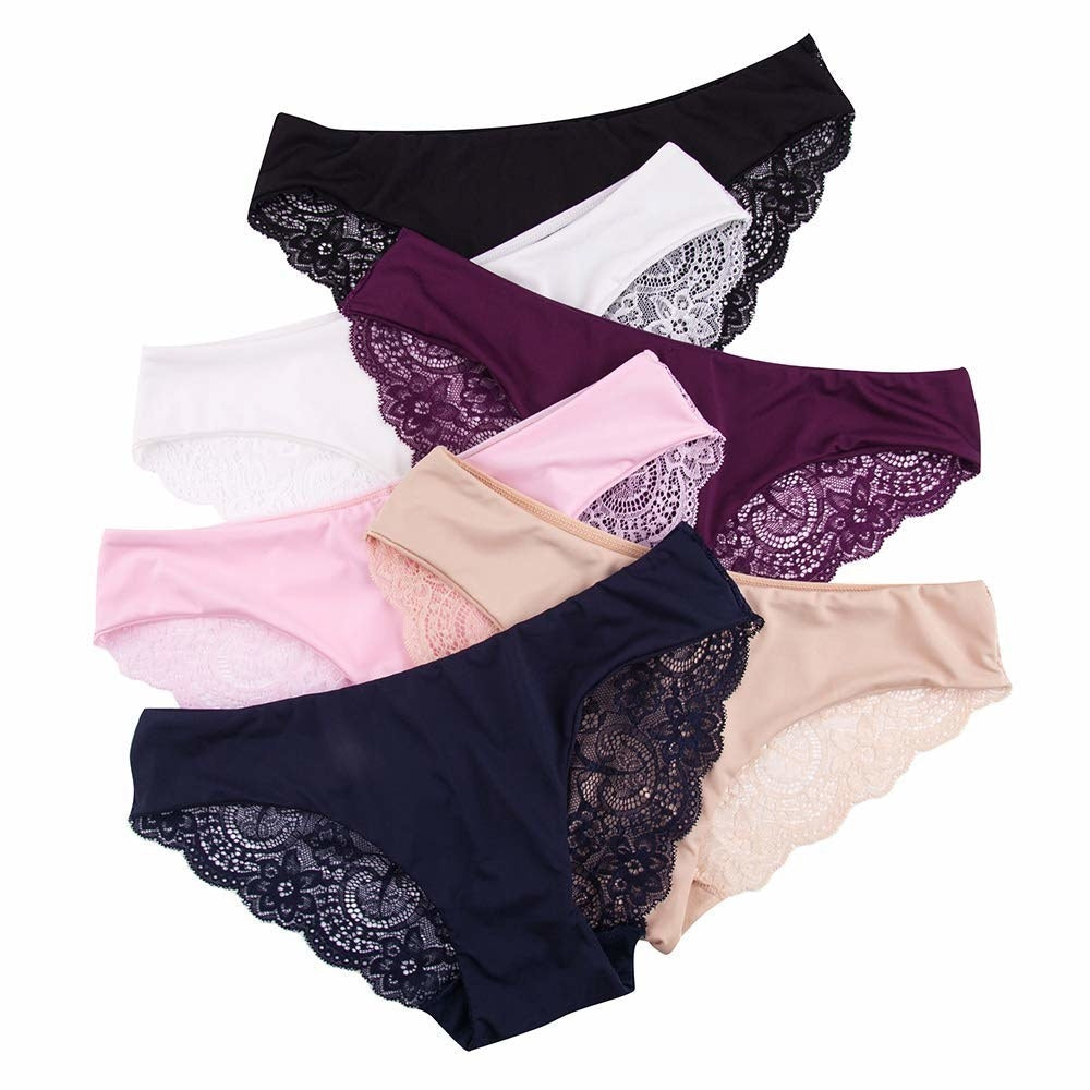 247 Frenzy Women's Essentials PACK OF 6 Stretch No Show Brief Panty  Underwear LPN2305CR Size SM at  Women's Clothing store