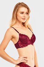 Load image into Gallery viewer, PACK OF 6 SOFRA WOMEN&#39;S FULL CUP ALLOVER FLORAL LACE BRA (BR4348L)