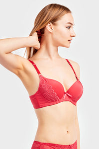 PACK OF 6 MAMIA WOMEN'S FULL CUP ALLOVER LACE BRA (BR4227PL1)