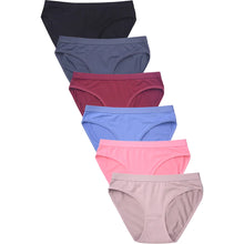 Load image into Gallery viewer, PACK OF 6 MAMIA WOMEN&#39;S STRETCH SOLID BIKINI PANTY (LP7458PK)