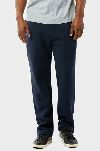 Men's Essentials Knocker Cotton Blend Long Fleece Solid Sweat Pants - Navy (SP1000_NVY)
