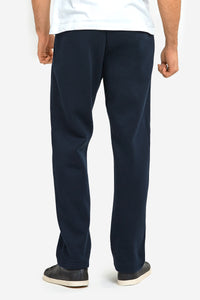 Men's Essentials Knocker Cotton Blend Long Fleece Solid Sweat Pants - Navy (SP1000_NVY)