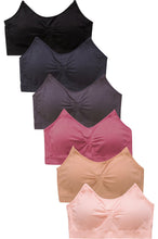 Load image into Gallery viewer, PACK OF 6 SOFRA WOMEN&#39;S SEAMLESS SPORTS BRA (BR0141S4)
