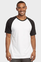 Load image into Gallery viewer, Men&#39;s Essentials Top Pro Short Sleeve Baseball Tee - Black White (MBT003_ BKW)