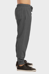 Men's Essentials Knocker Cotton Blend Solid Terry Jogger Sweat Pants - Charcoal Gray (SP3100_CGY)