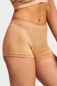 PACK OF 6 SOFRA WOMEN'S PLUS SEAMLESS SOLID BOYSHORTS IN NEUTRAL COLORS (LP0250SBX1)