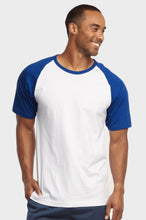 Load image into Gallery viewer, Men&#39;s Essentials Top Pro Short Sleeve Baseball Tee - Royal Blue White (MBT003_RBW)