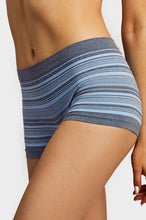 Load image into Gallery viewer, PACK OF 6 SOFRA WOMEN&#39;S SEAMLESS STRIPED BOYSHORTS (LP0232SB2)