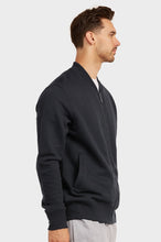 Load image into Gallery viewer, Men&#39;s Essentials Knocker Cotton Blend Terry Classic Bomber Jacket (FJ2150_BLK)