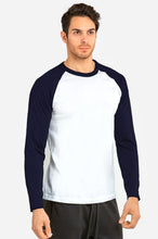 Load image into Gallery viewer, Men&#39;s Essentials Top Pro Long Sleeve Baseball Tee - Navy White (MBT002_NVW)