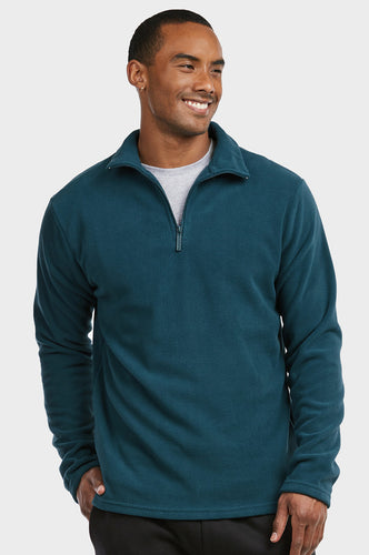 Men's Essentials Knocker Polar Fleece Quarter Pullover Jacket (PF1000_TEA)