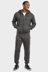 Men's Essentials Et Tu Cotton Blend Jogger Fleece Sweat Pants - Charcoal Gray (SP1120E_CGY)