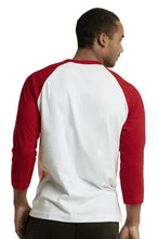 Load image into Gallery viewer, Men&#39;s Essentials Top Pro 3/4 Sleeve Raglan Baseball Tee - Red White (MBT001_RDW)