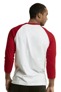 Men's Essentials Top Pro 3/4 Sleeve Raglan Baseball Tee - Red White (MBT001_RDW)