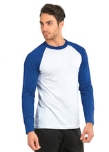 Load image into Gallery viewer, Men&#39;s Essentials Top Pro Long Sleeve Baseball Tee - Royal Blue White (MBT002_ RBW)