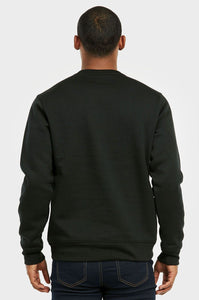 Men's Essentials Knocker Classic Relaxed Fit Pullover Crewneck Sweatshirt (SWS1000_BLK)