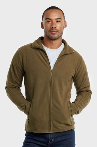 Men's Essentials Knocker Polar Fleece Zip Up Jacket (PF2000_OLV)