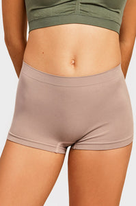 PACK OF 6 SOFRA WOMEN'S PLUS SEAMLESS SOLID BOYSHORTS IN NEUTRAL COLORS (LP0250SBX1)