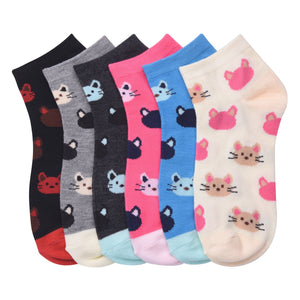 6 PAIRS | Mamia Women's Ankle Socks Set (70023_DAYOFF2)