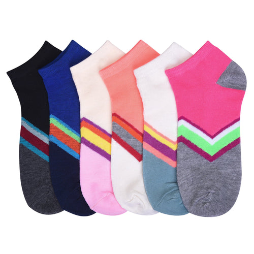 6 PAIRS | Mamia Women's Ankle Socks Set (70023_HILL)