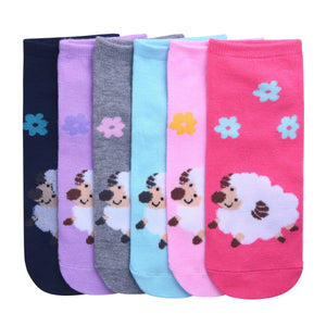 6 PAIRS | Mamia Women's Ankle Socks Set (70023_WOOLLY)
