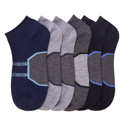 6 PAIRS | Power Club Men's Ankle Socks Set (70043_STAND)
