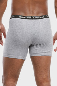 Men's Essentials Knocker PACK OF 2 Logo Band Boxer Briefs (BBC3500_2PK AST)