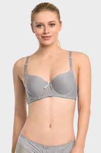 PACK OF 6 MAMIA WOMEN'S FULL COVERAGE COTTON BLEND SOLID T SHIRT BRA (BR4208P6)