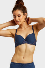 Load image into Gallery viewer, PACK OF 6 SOFRA WOMEN&#39;S FULL COVERAGE SOLID COTTON BLEND T SHIRT BRA (BR4326P)