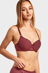 PACK OF 6 SOFRA WOMEN'S FULL COVERAGE SOLID COTTON BLEND T SHIRT BRA (BR4326P)