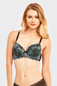 PACK OF 6 SOFRA WOMEN'S FULL CUP ALLOVER FLORAL LACE BRA (BR4348L)