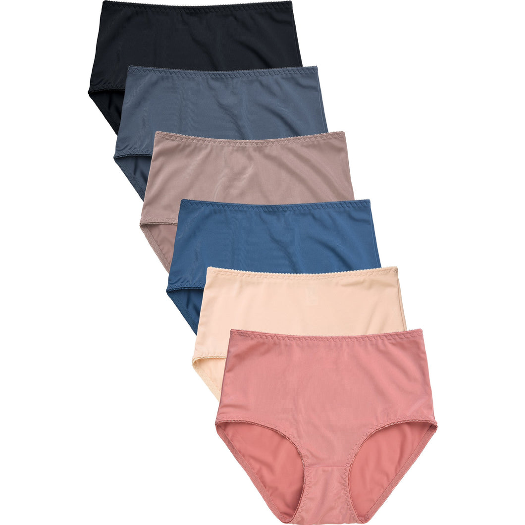 PACK OF 6 SOFRA WOMEN'S SEAMLESS SOLID GIRDLE (GL7175)