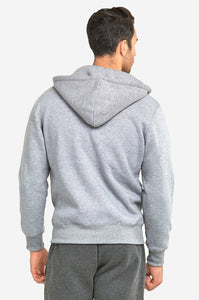 Men's Essentials Knocker Heavy Fabric Cotton Blend Full Zip Fleece Hoodie Jacket (HD2000_HGY)