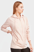 Load image into Gallery viewer, Women's Essentials Sofra Lightweight Full Zip Cotton Hoodie Sweater Blush (HDC7000_BLS)