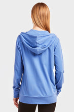 Load image into Gallery viewer, Women's Essentials Sofra Lightweight Full Zip Cotton Hoodie Sweater Blue (HDC7000_BLU)