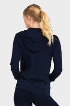 Load image into Gallery viewer, Women's Essentials Sofra Lightweight Full Zip Cotton Hoodie Sweater Navy (HDC7000_NVY)