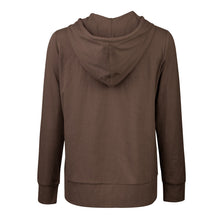 Load image into Gallery viewer, Women's Essentials Sofra Lightweight Full Zip Cotton Hoodie Sweater Brown (HDC7000_BRW)