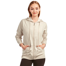 Load image into Gallery viewer, Women's Essentials Sofra Lightweight Full Zip Cotton Hoodie Sweater Oat (HDC7000_OAT)