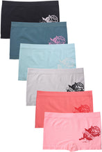 Load image into Gallery viewer, PACK OF 6 SOFRA WOMEN&#39;S SEAMLESS &quot;LOVE ME&quot; GRAPHIC BOYSHORTS (LP0228SB3)
