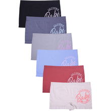 Load image into Gallery viewer, PACK OF 6 SOFRA WOMEN'S SEAMLESS CALIFORNIA BABE SOLID BOYSHORTS (LP0254SB1)
