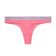 Load image into Gallery viewer, PACK OF 6 SOFRA WOMEN&#39;S COTTON BLEND LOGO BAND SOLID THONG (LP1423CT4)