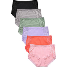 Load image into Gallery viewer, PACK OF 6 SOFRA WOMEN'S COTTON BLEND SOLID BRIEF PANTY (LP1456CR1)