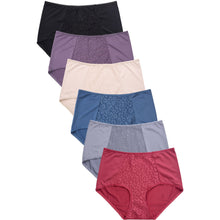 Load image into Gallery viewer, PACK OF 6 SOFRA WOMEN'S STRETCH SOLID BRIEF PANTY (LP7345PR)