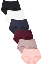 Load image into Gallery viewer, PACK OF 6 SOFRA WOMEN'S STRETCH SOLID BRIEF PANTY (LP7439PR5)