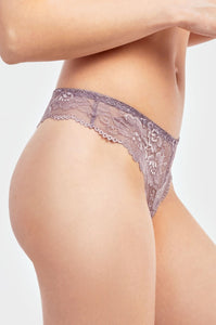 PACK OF 6 SOFRA WOMEN'S NYLON BLEND ALLOVER LACE THONG (LP7968LT2)