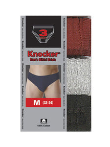 Men's Essentials Knocker PACK OF 3 Solid Heather Bikini Briefs (MB705_3PK SOL)