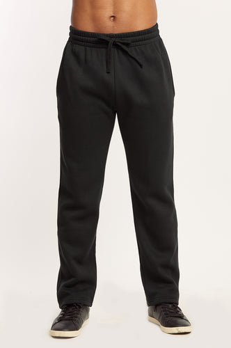 Men's Essentials Knocker Solid Long Fleece Sweat Pants - Black (SP1010_BLK)