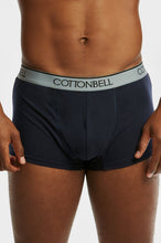 Load image into Gallery viewer, Men&#39;s Essentials Cottonbell PACK OF 2 Logo Band Performance Trunks - Navy (TUB200C_2PK NVY)