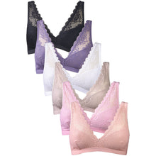 Load image into Gallery viewer, PACK OF 6 SOFRA WOMEN&#39;S FULL CUP ALLOVER LACE BRA (BR8085BL)