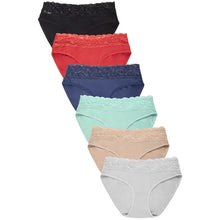 Load image into Gallery viewer, PACK OF 6 SOFRA WOMEN&#39;S COTTON SOLID BIKINI PANTY (LP1394CK3)